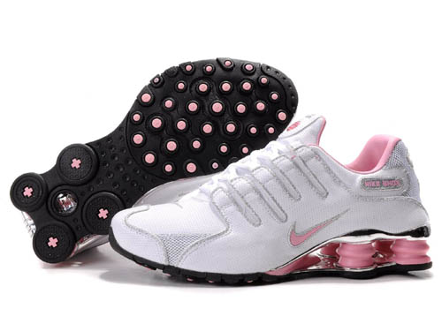 Womens Nike Shox Nz Sl Si Shoes White Pink - Click Image to Close